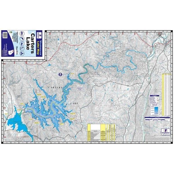 Kingfisher Waterproof Lake Map-