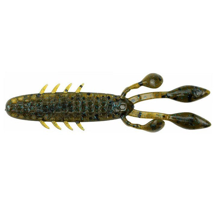 NetBait HexTek Eko Craw 3.5" Green Pumpkin Blue-