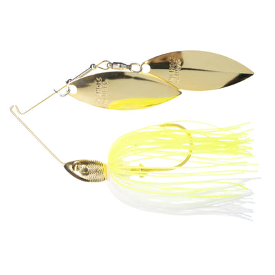 Nichols Catalyst Spinnerbait Double Willow White and Chartreuse
