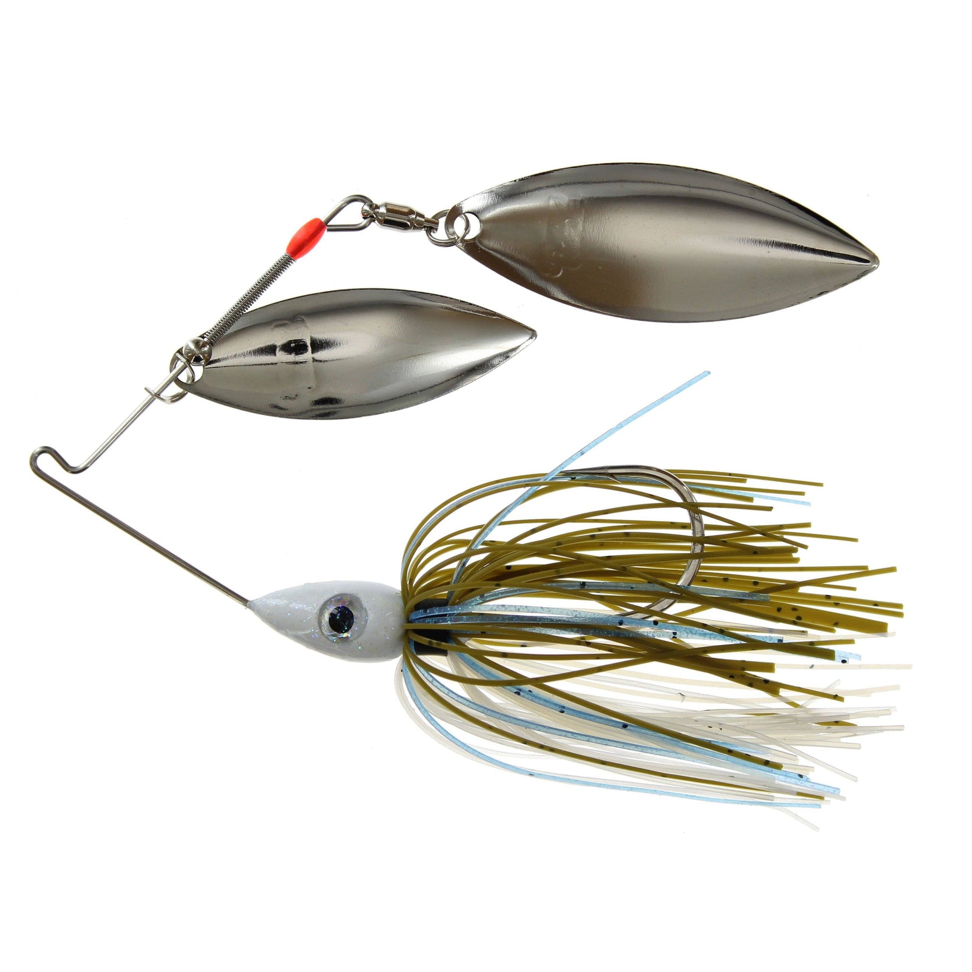 Nichols Pulsator Spinnerbait Double Willow Braxtons Olive Shad Nickel 1/2 oz 