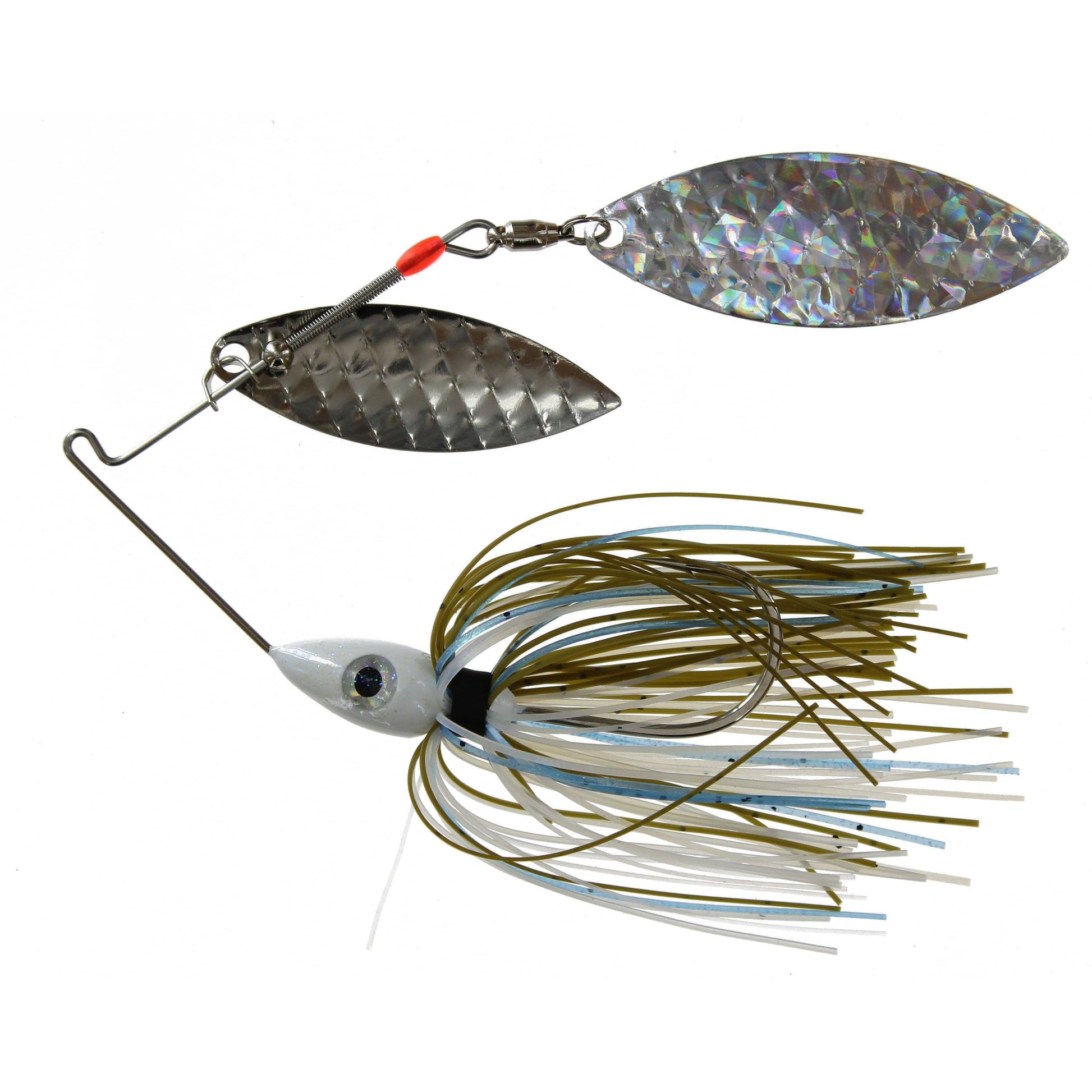 Nichols Pulsator Spinnerbait Double Willow Braxtons Olive Shad Hologram 1/2 oz 