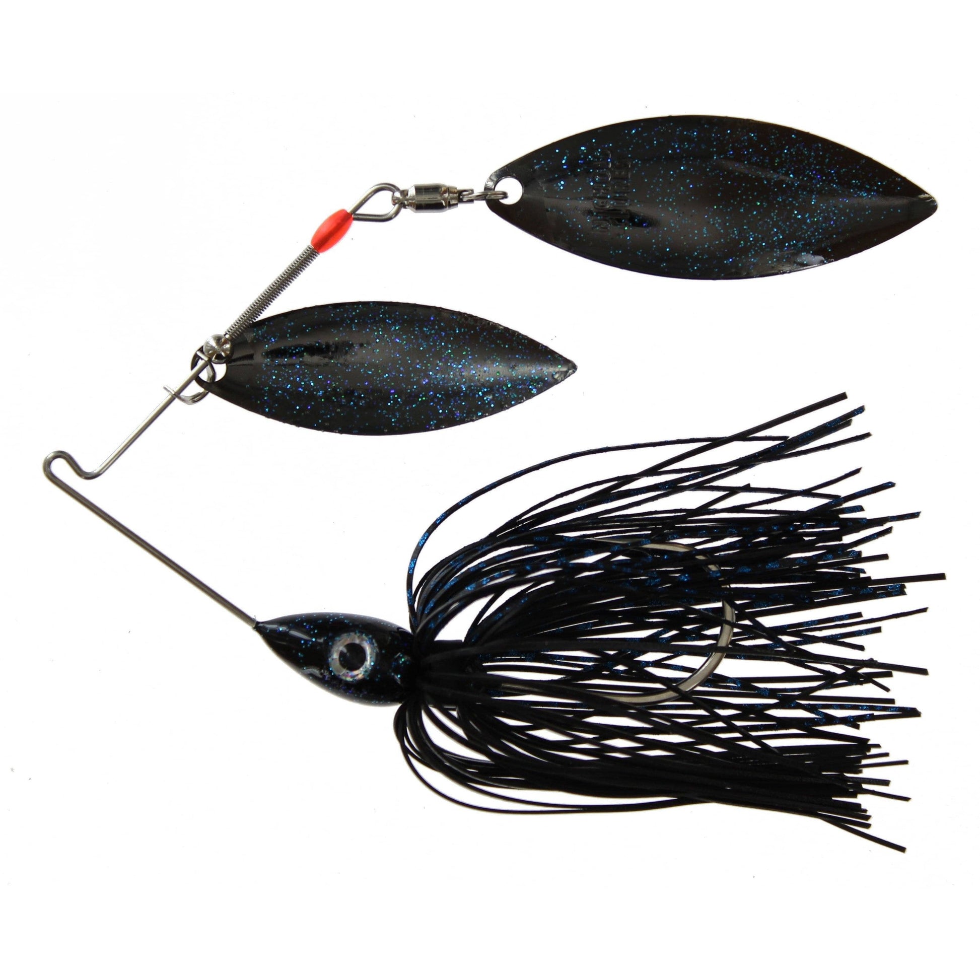 Nichols Pulsator Spinnerbait Double Willow Black And Blue Black 1/2 oz 