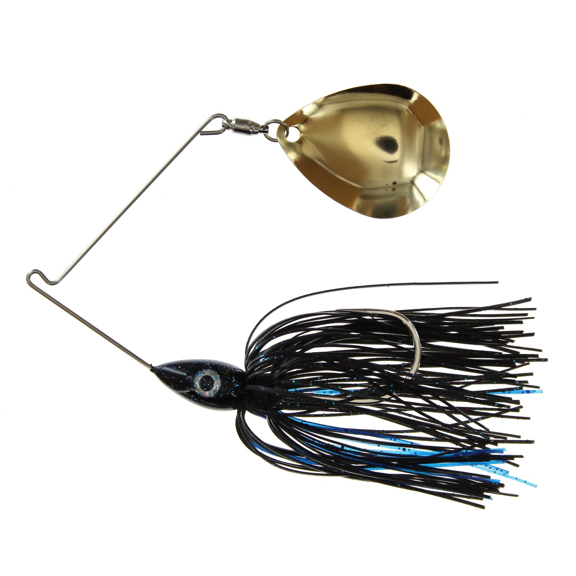 Nichols Pulsator Spinnerbait Zero Dark Black And Blue Gold Colorado-