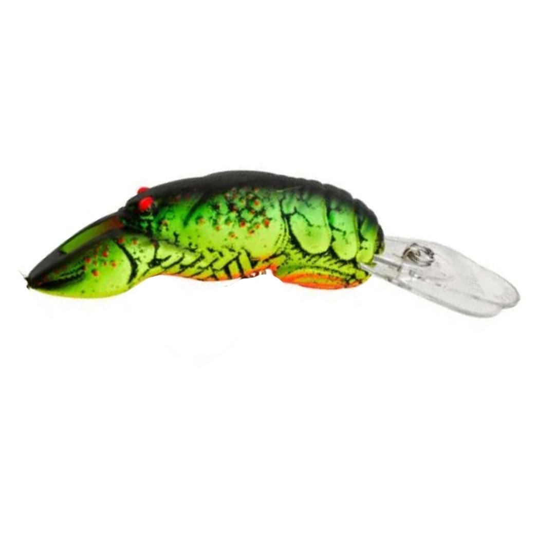 Rebel Deep Teeny Wee Craw Crankbait-Chartreuse Green Back-