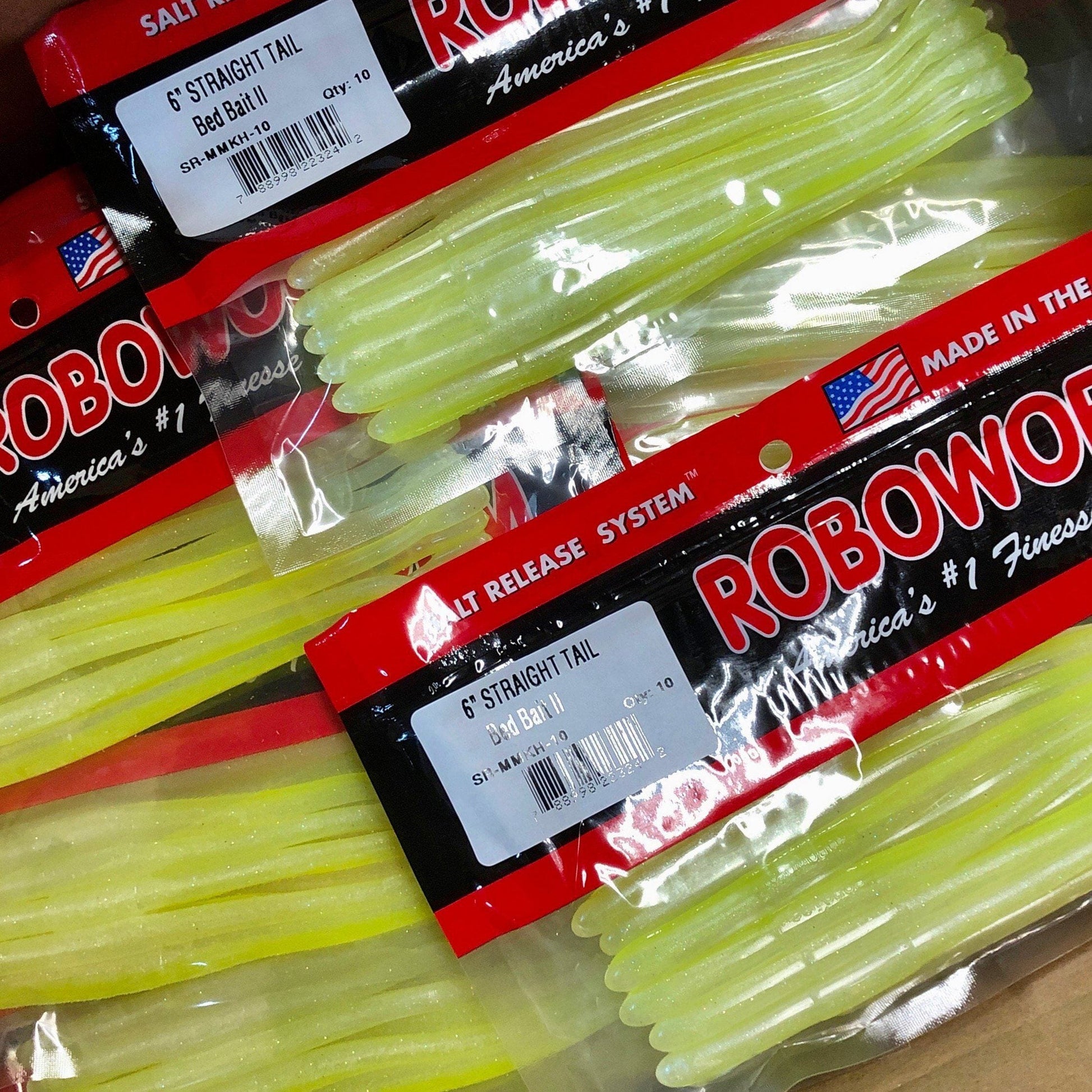 Roboworm Straight Tail 6" Bed Bait Ii 10Pk