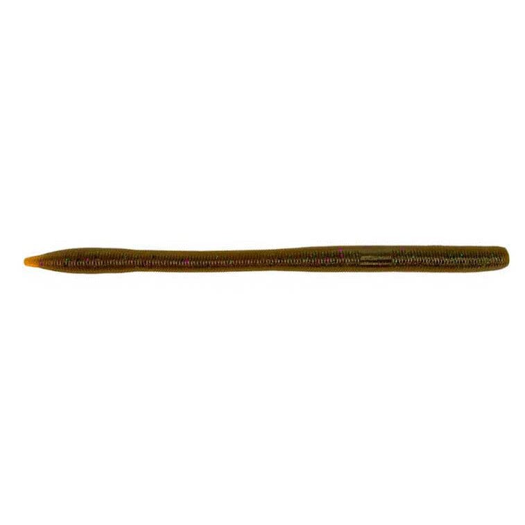 Yamamoto Sensei Worm 6.5" Dark Green Pumpkin Amber Lam 