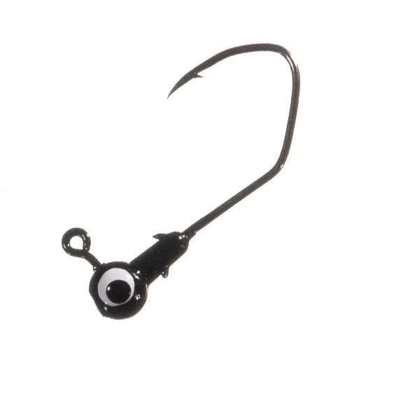 Arkie Painted Sickle Hook JigHead Black 1/16oz 