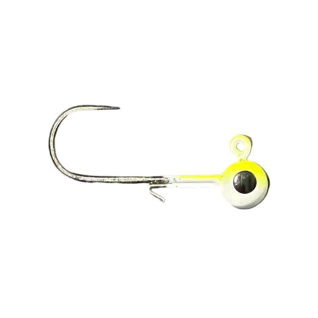 ATX Lure Tungsten Jigheads 1/32 5pk Chartreuse White 