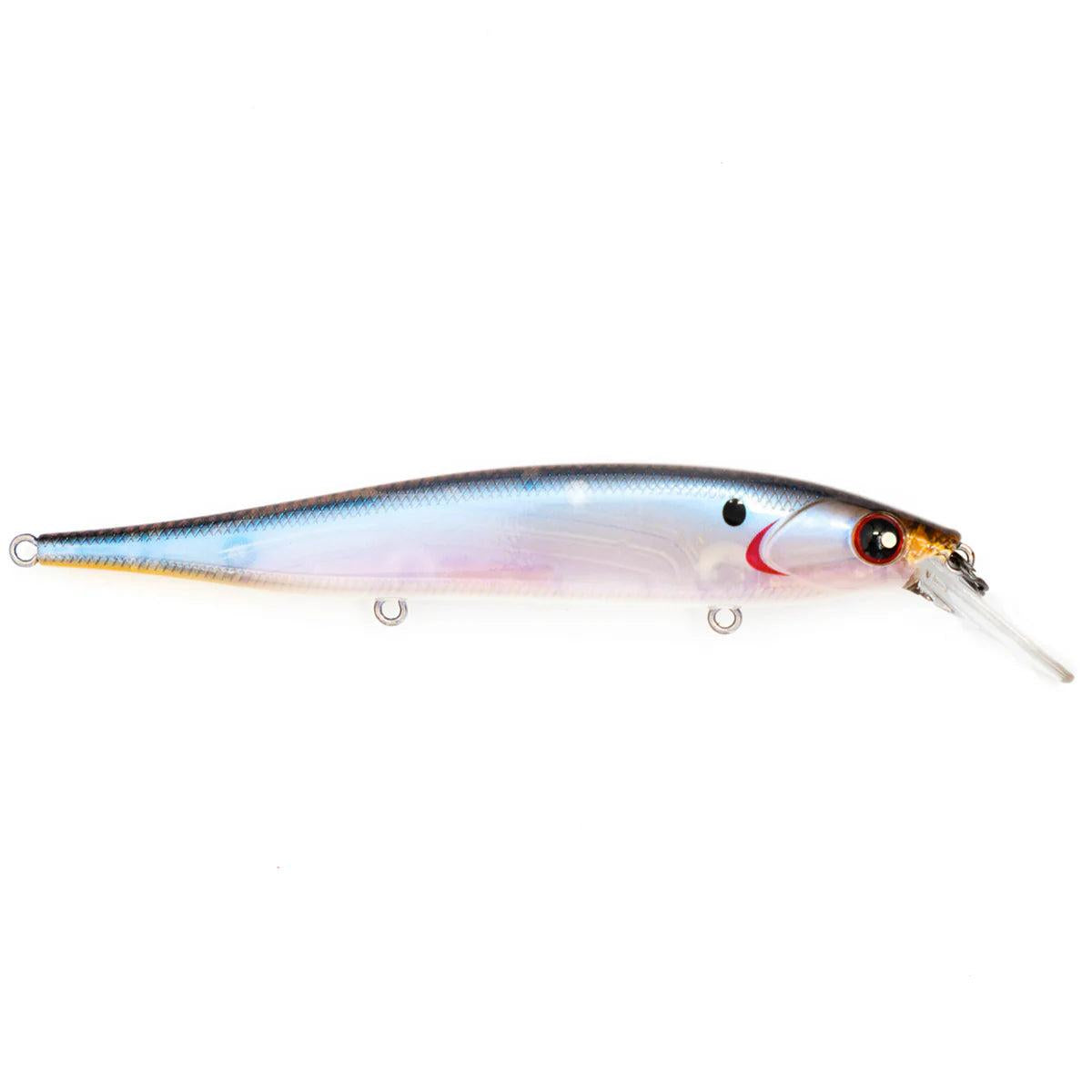 BassMooch HC 115 Jerkbait Ghost Bone Minnow 