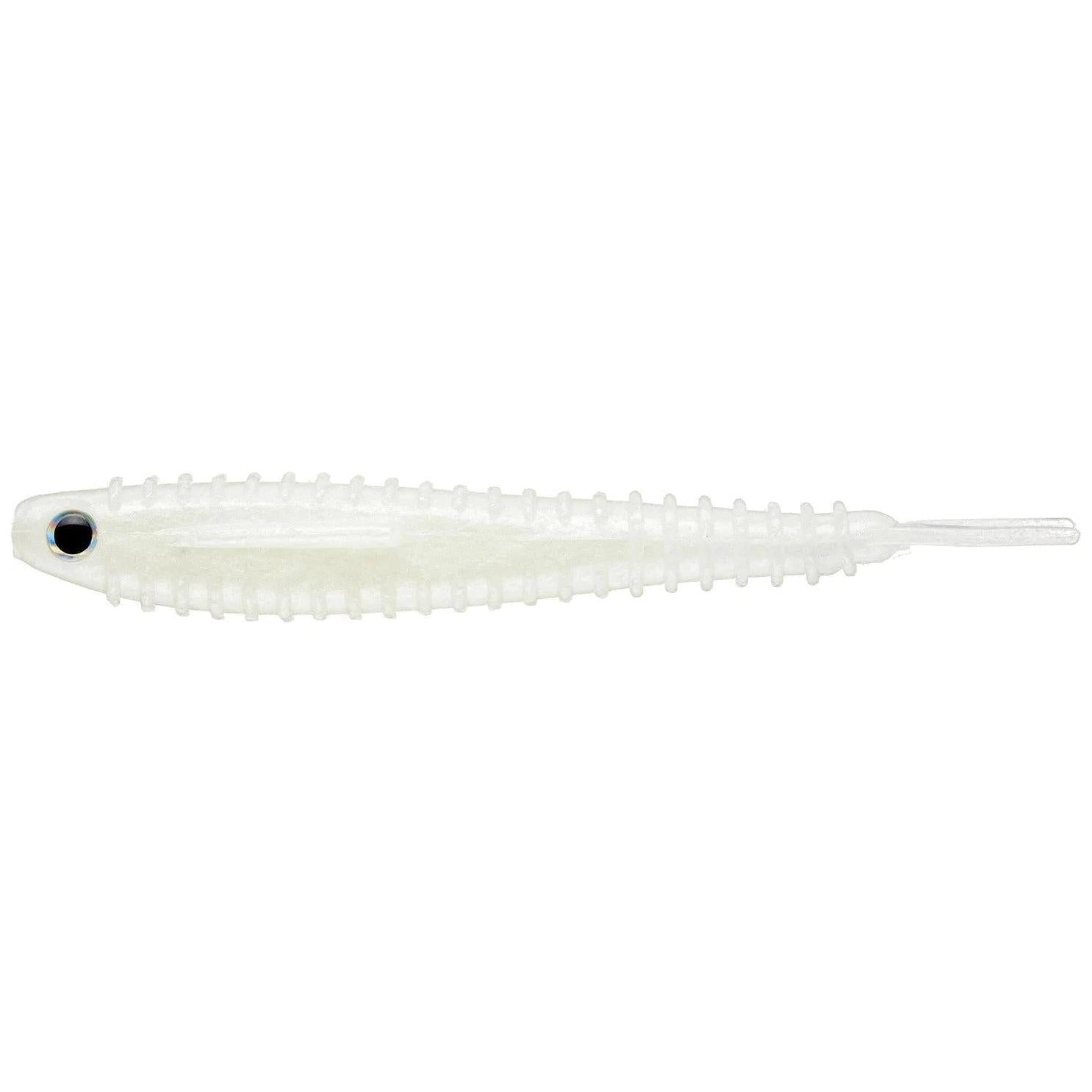 BassMooch Shimmy Shad 4.0" 6pk White Pearl 