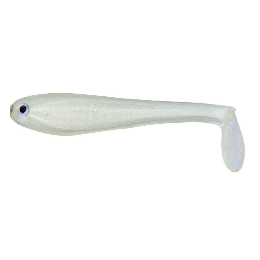 Basstrix Paddle Tail Swimbait-Pearl-4" 4pk-