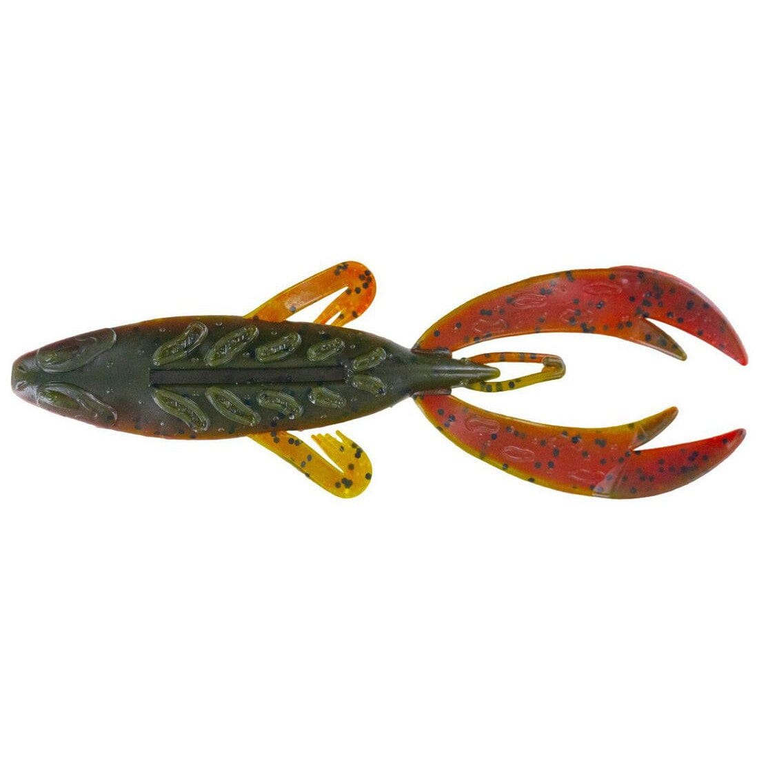 Big Bite Baits Fighting Frog-4" 7pk-Green Pumpkin Texas Red-