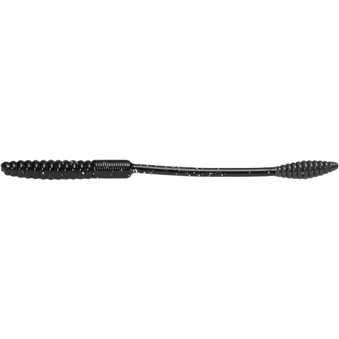 Big Bite Baits Squirrel Tail Worm-Black-6" 10pk-