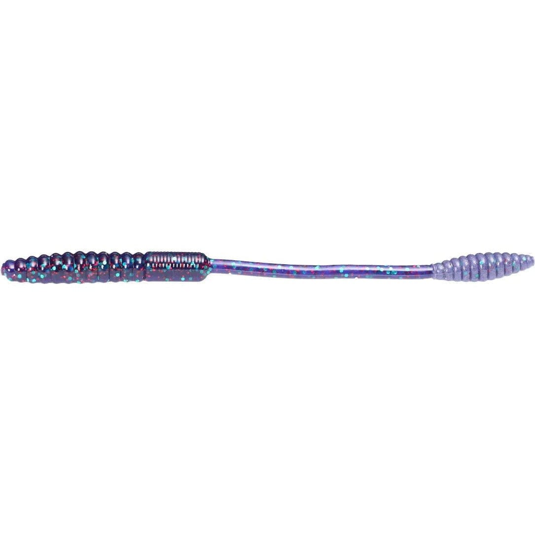 Big Bite Baits Squirrel Tail Worm-Junebug Red-6" 10pk-