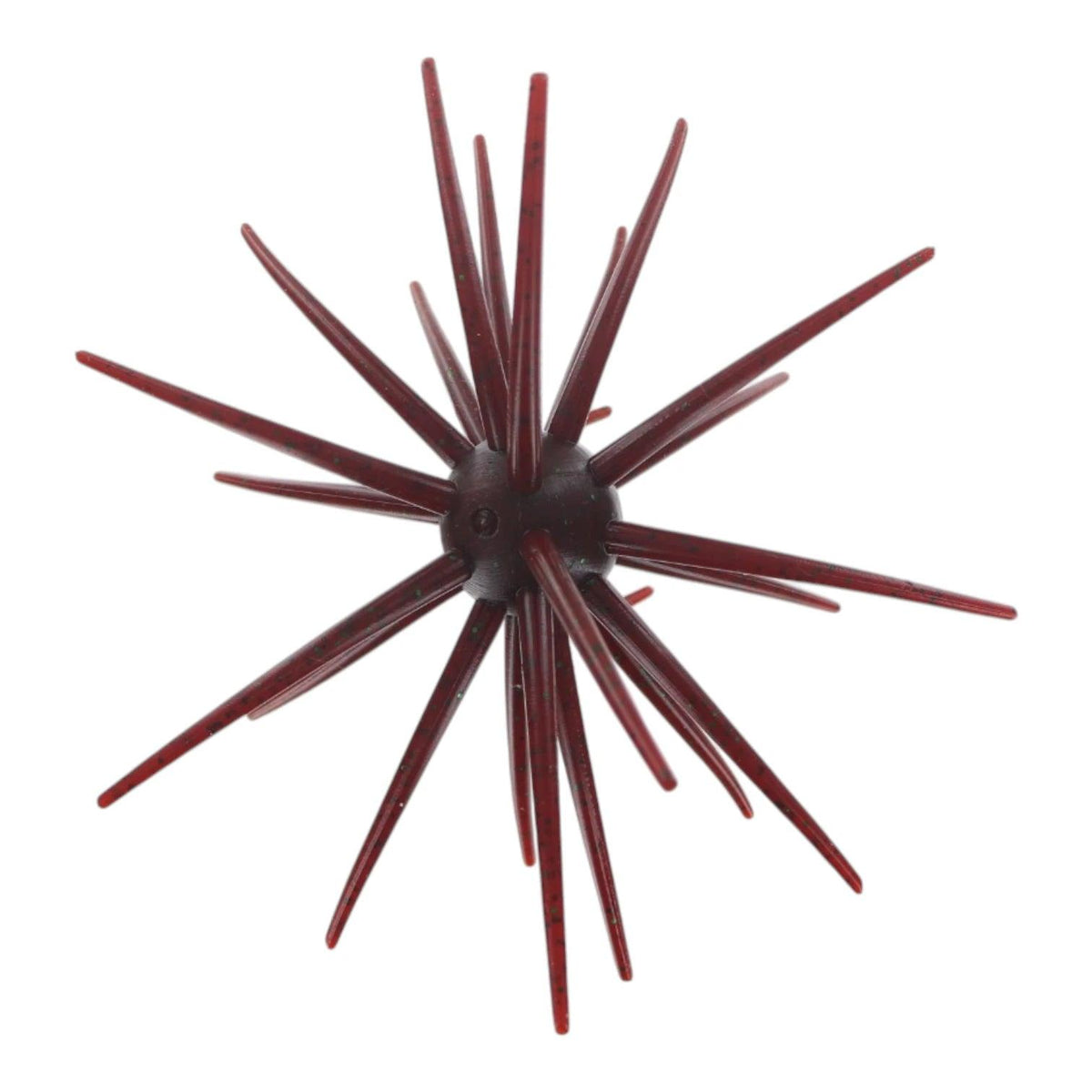 Burtek Tackle Jerkin Urchin 25mm, a dark red thermoplastic elastomer fishing lure with spiky tentacles.