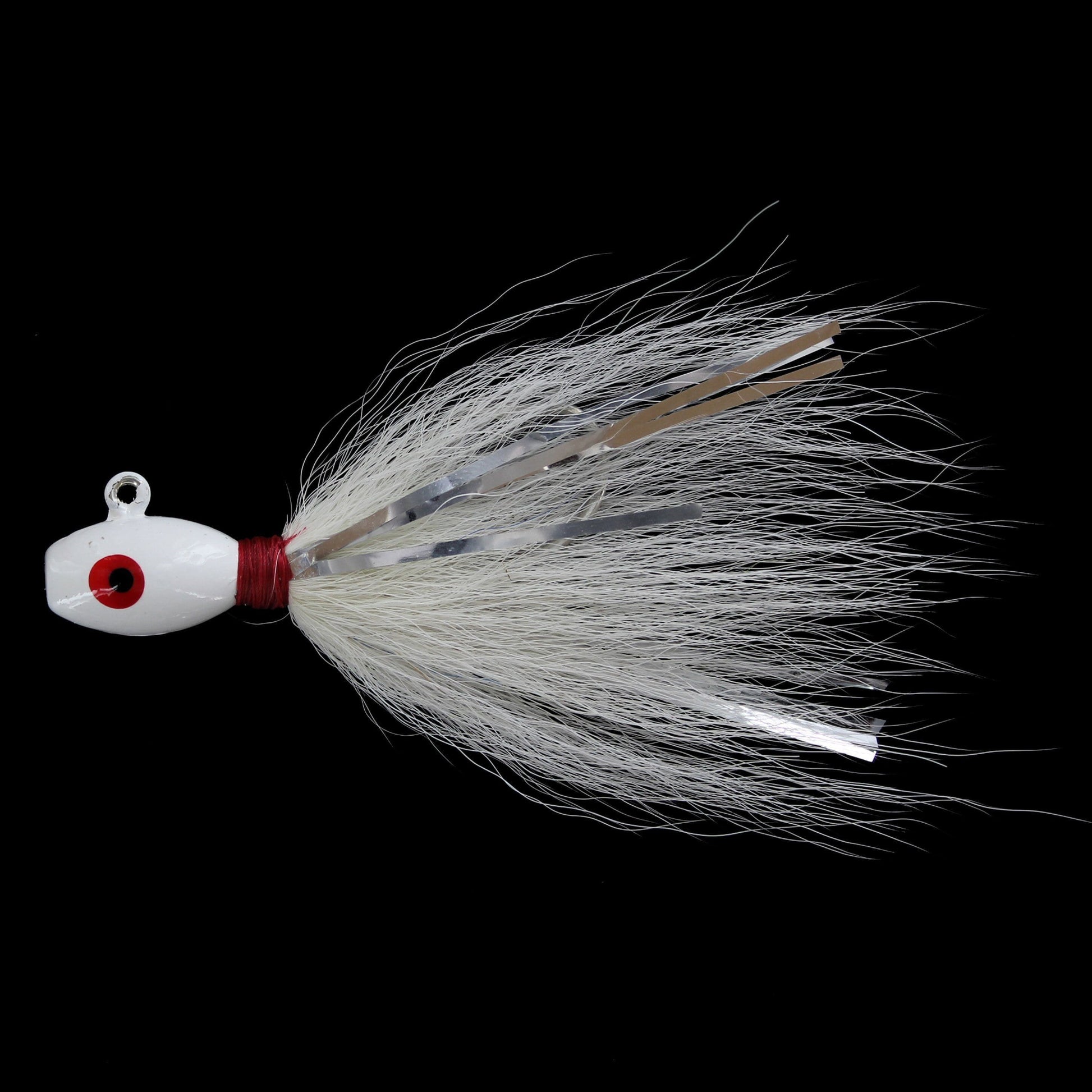 Captain Mack Chipmunk Bucktail Jigs 3pk-White Mylar-1 oz-Super