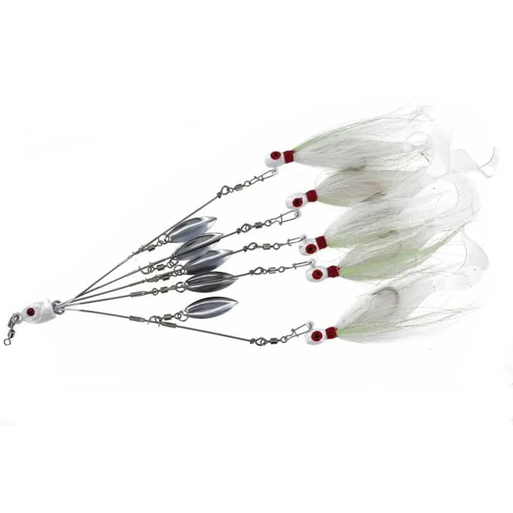 Captain Mack Mini Mack Bucktail With Blades Umbrella Rig TR5-B-WCH 