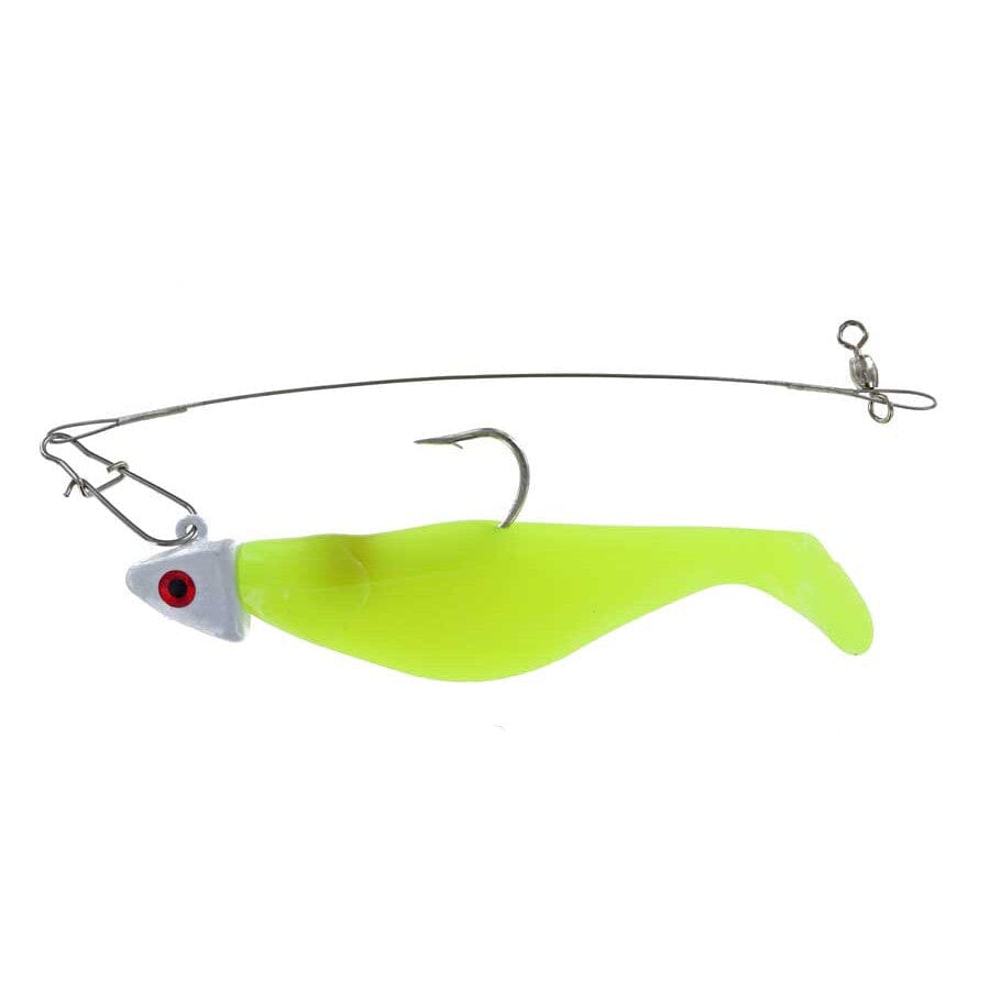 Captain Mack Trolling Umbrella Rig Shad Body-Rig Replacement Shad Body 4 pack Chartreuse-