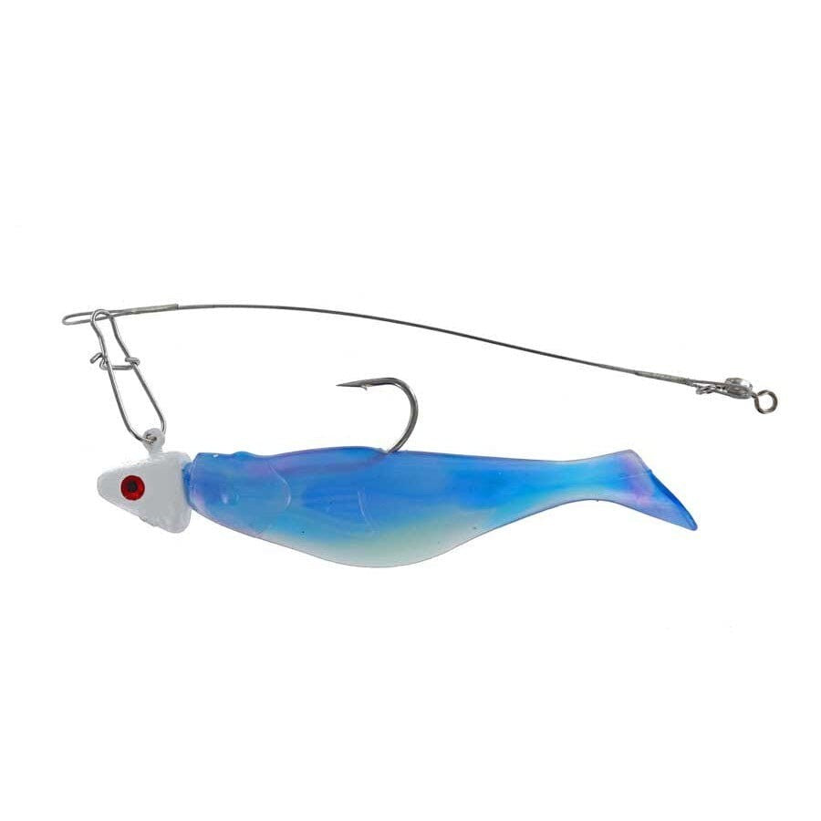 Captain Mack Trolling Umbrella Rig Shad Body Rig Replacement Shad Body 4 pack Pearl Blue