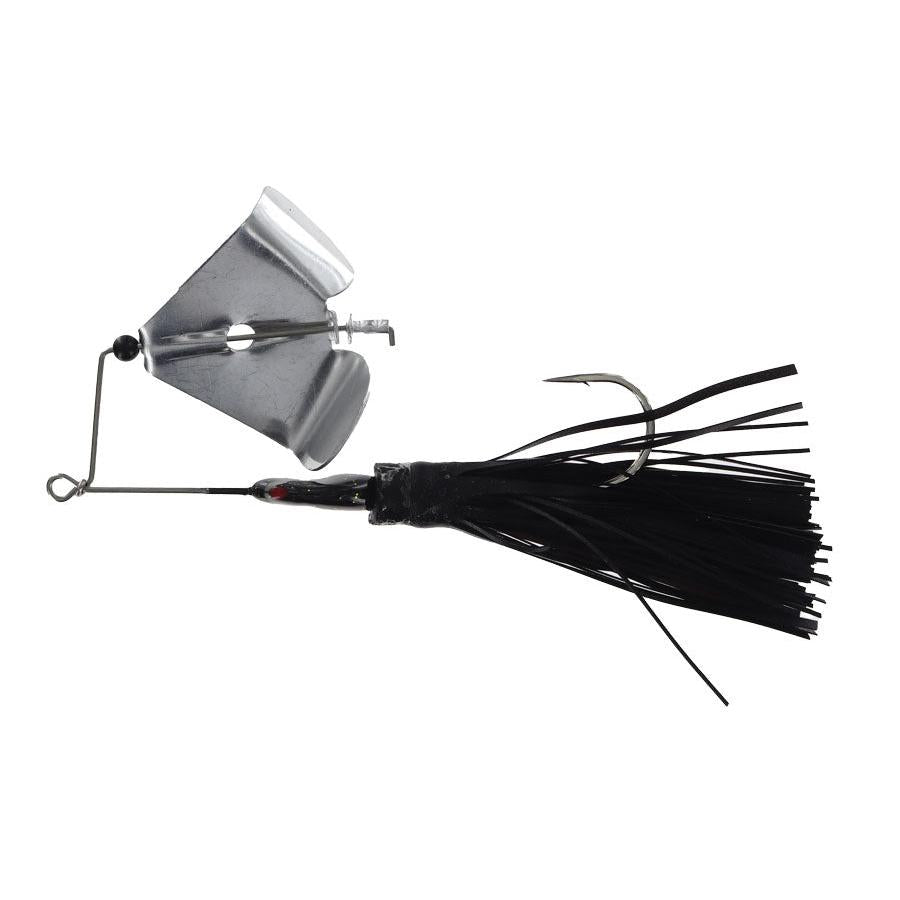 Crock O Gator Head Knocker Buzzbait-Black-Silver-1/2oz-