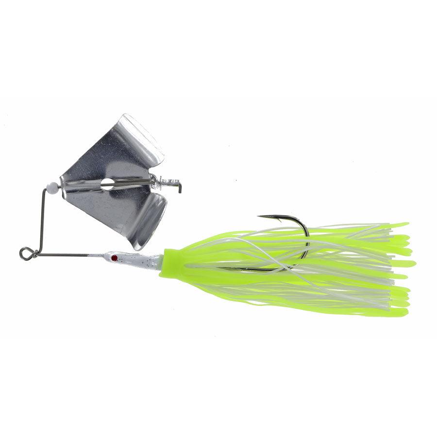 Crock O Gator Head Knocker Buzzbait Chartreuse-White-Silver 1/2oz 