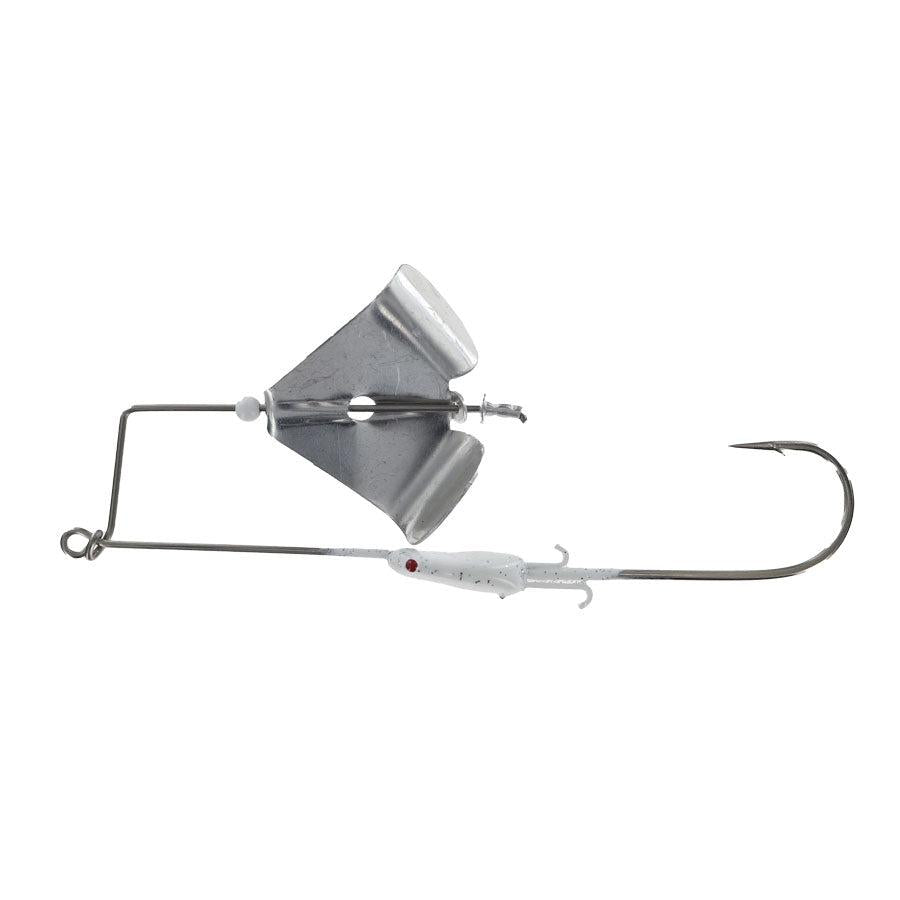 Crock O Gator Head Knocker X Bite Buzzbait 1/2oz White Silver