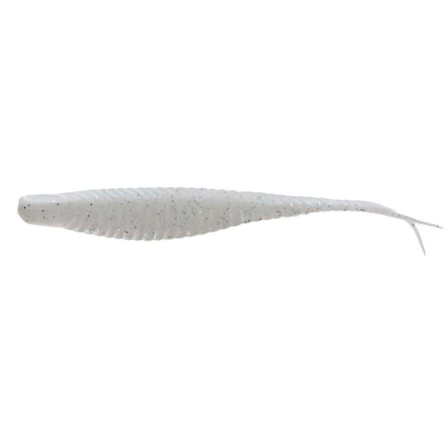 Damiki Armor Shad 7"-White Silver Flake-