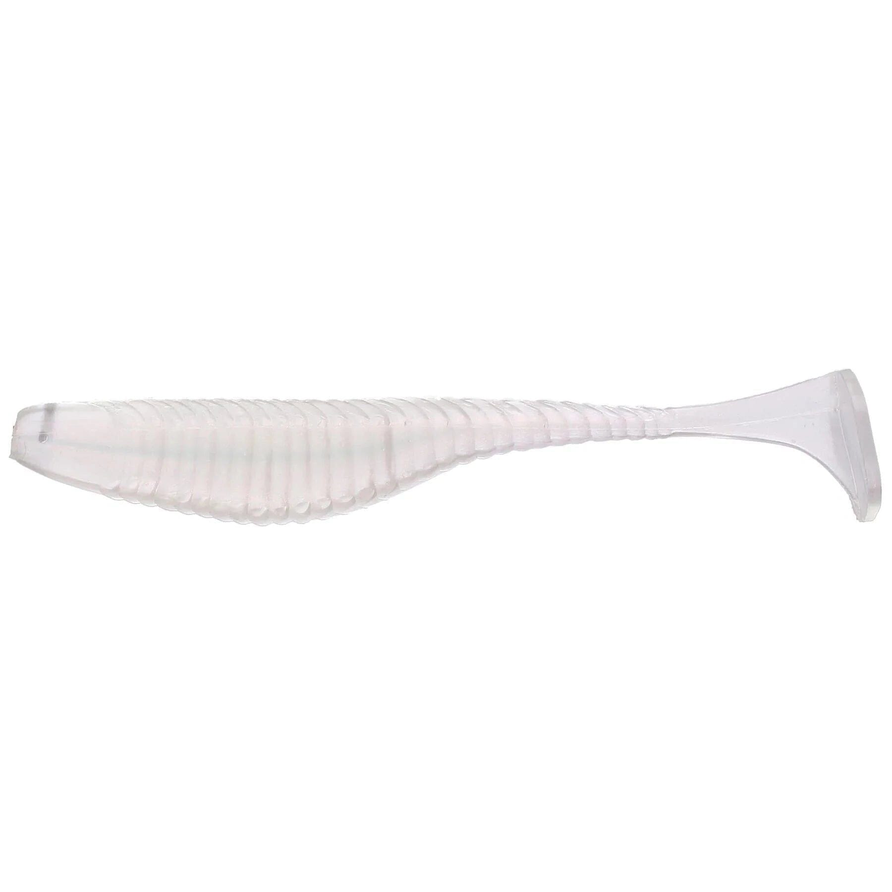 Damiki Armor Shad Paddle Tail Pearl White 3" 10pk 
