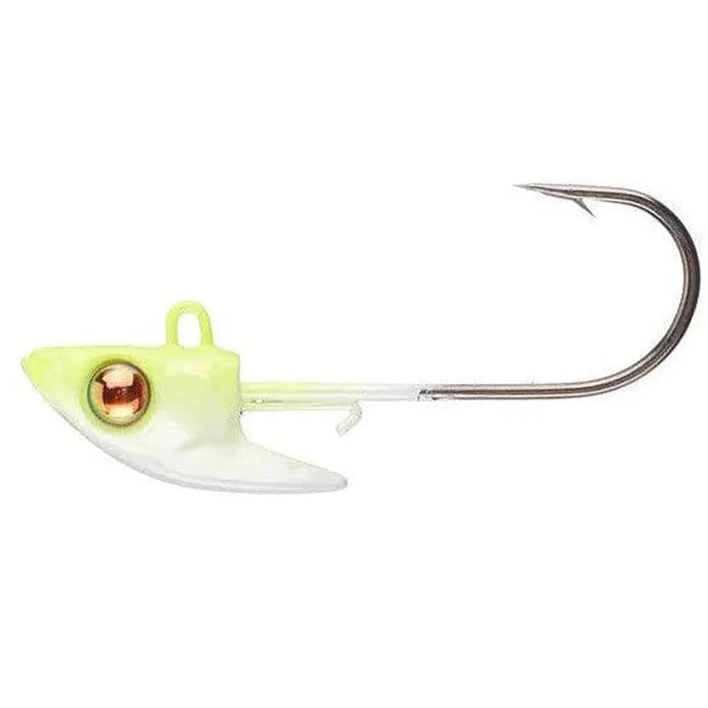 Damiki Rig Jig Heads Chatreuse 1/4 1/0 3pk 