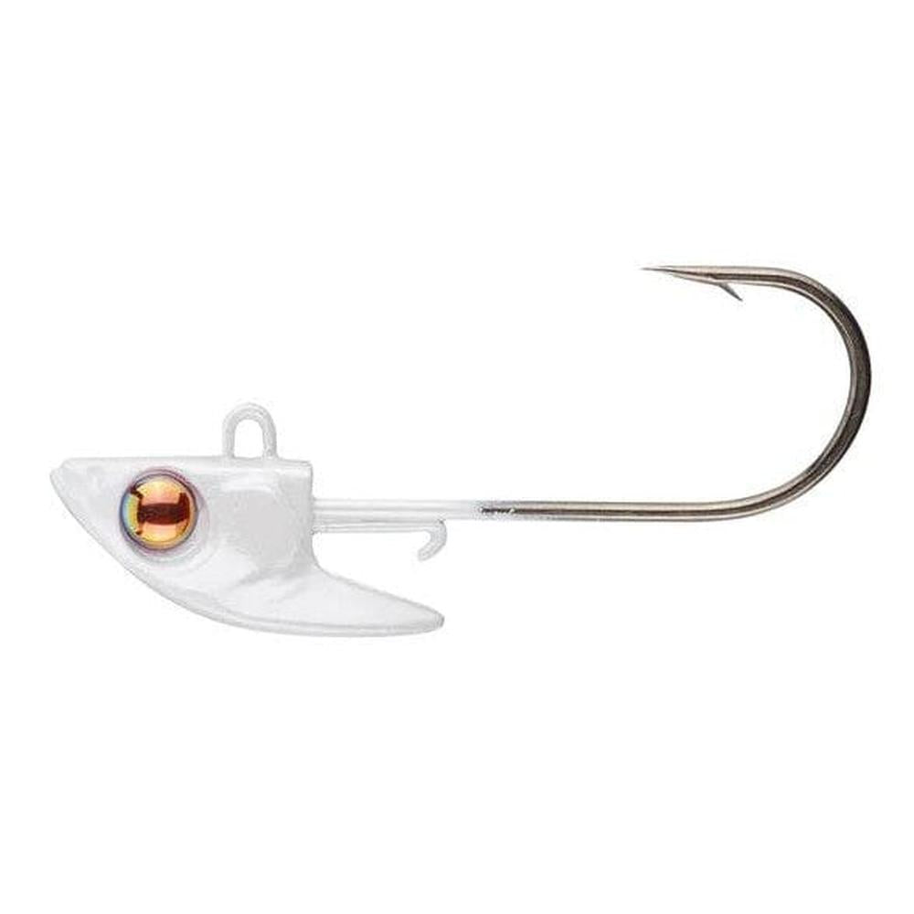 Damiki Rig Jig Heads White 1/2 3/0 2pk 