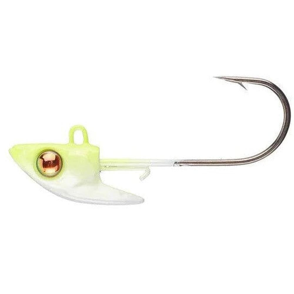 Damiki Rig Jig Heads Chatreuse 1/4 1/0 3pk 