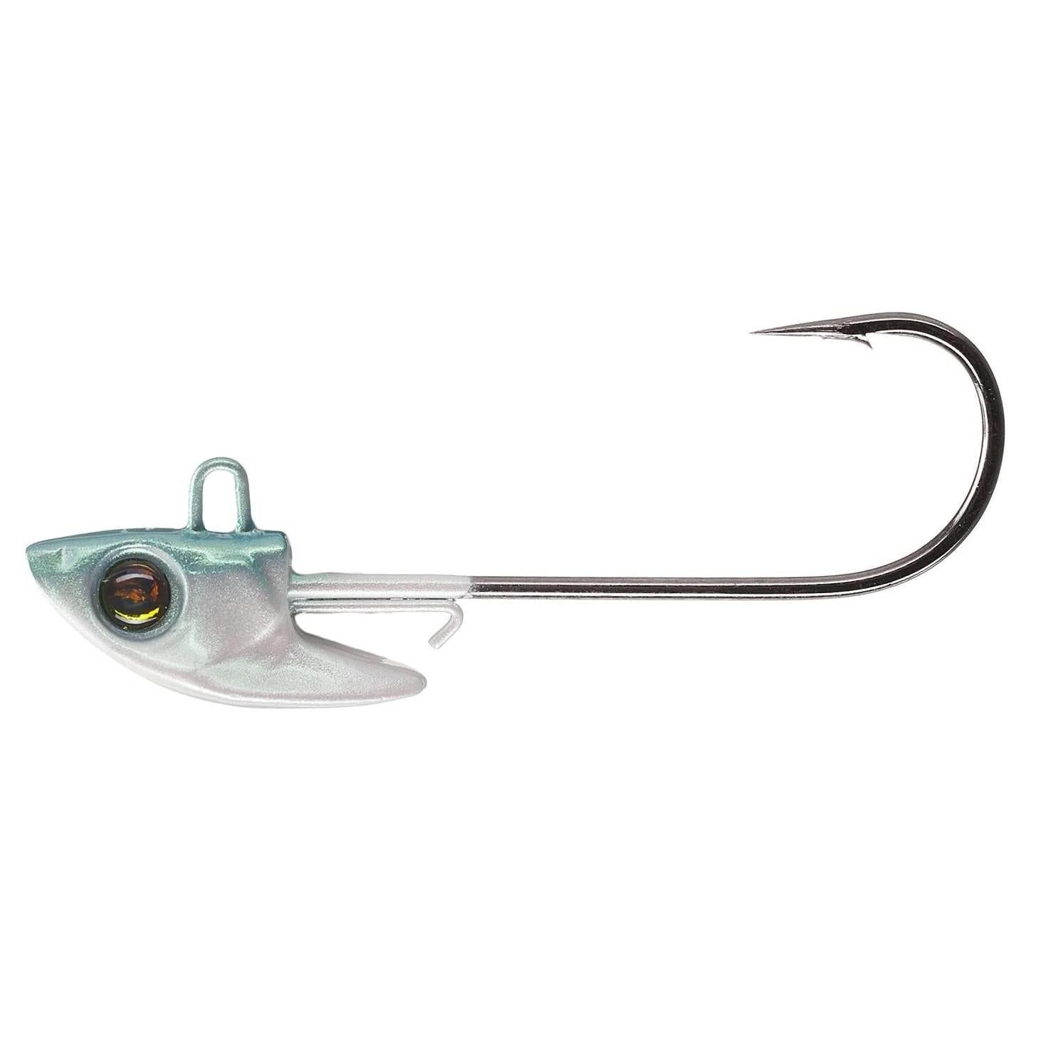 Damiki Rig Jig Heads-Green Pearl-1/8 1/0 3pk-