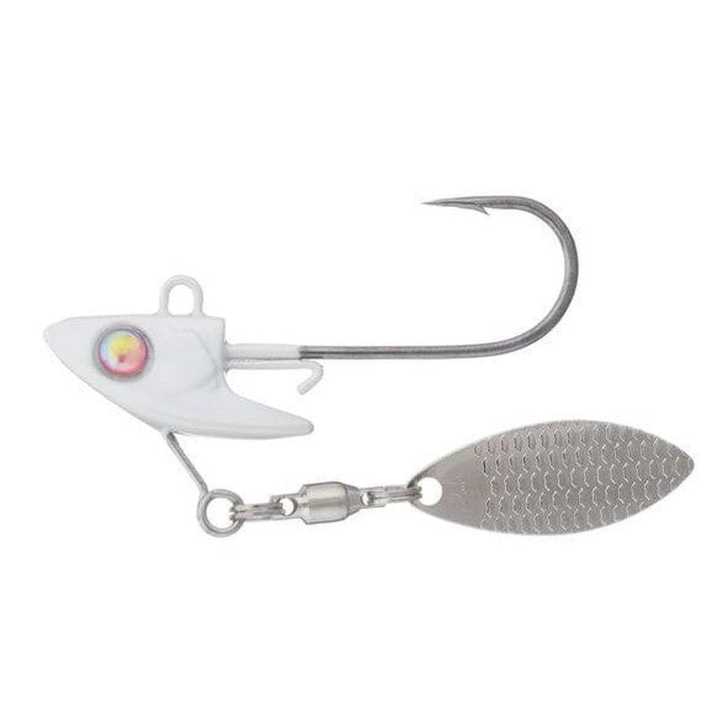 Damiki Rig Underspin Heads White 1/2 3/0 2pk 