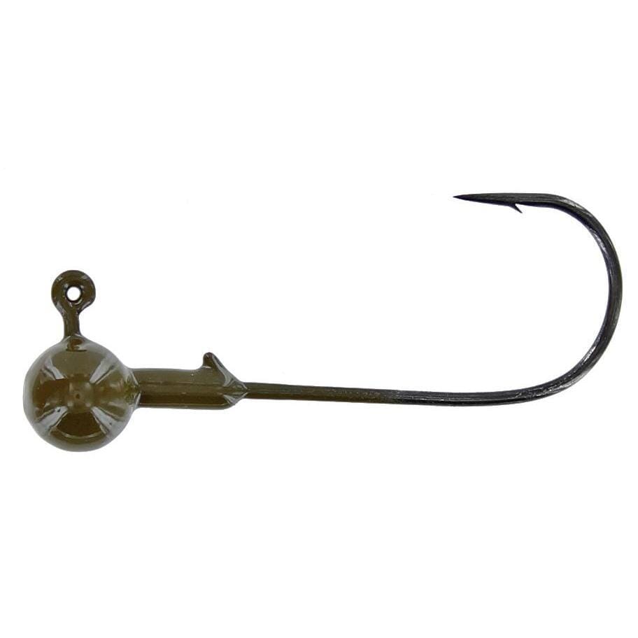 Davis Shaky Head Super Long Hook 5Pk-1/4 oz-Green Pumpkin-