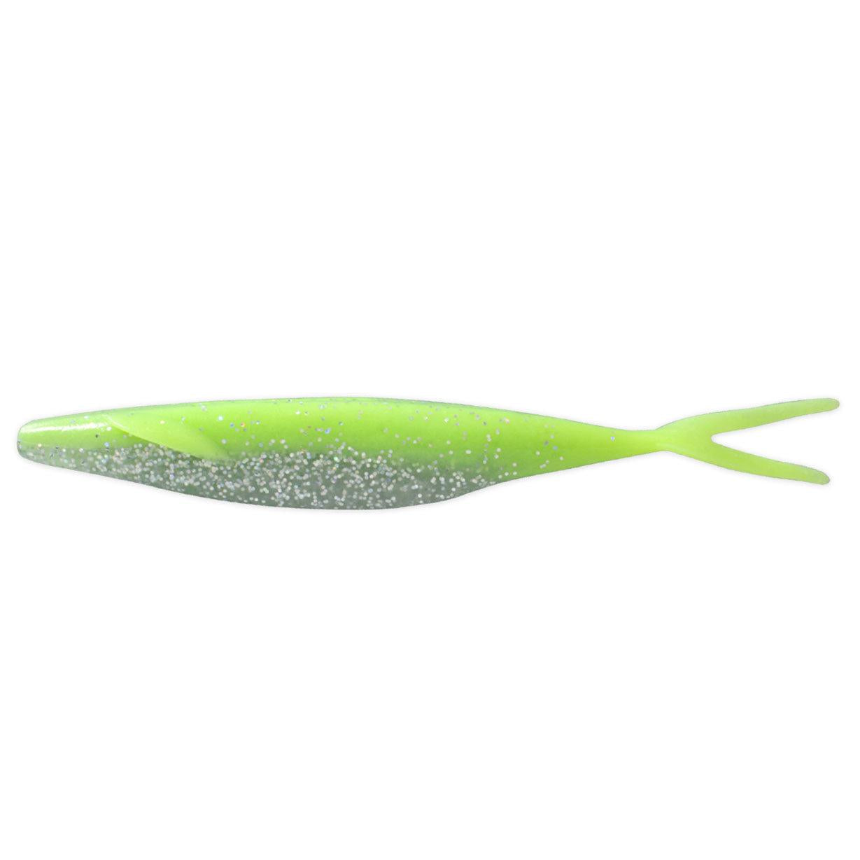 Deps Sakamata Shad 4" 8pk Chartreuse Laser 109 