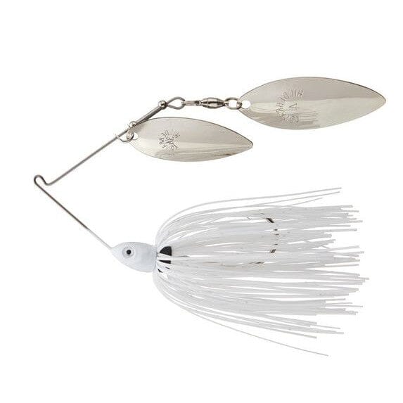 Dirty Jigs Compact Double Willow Spinnerbait-White-1/2oz-