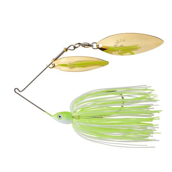Dirty Jigs Compact Double Willow Spinnerbait White Chartreuse 3/8oz 