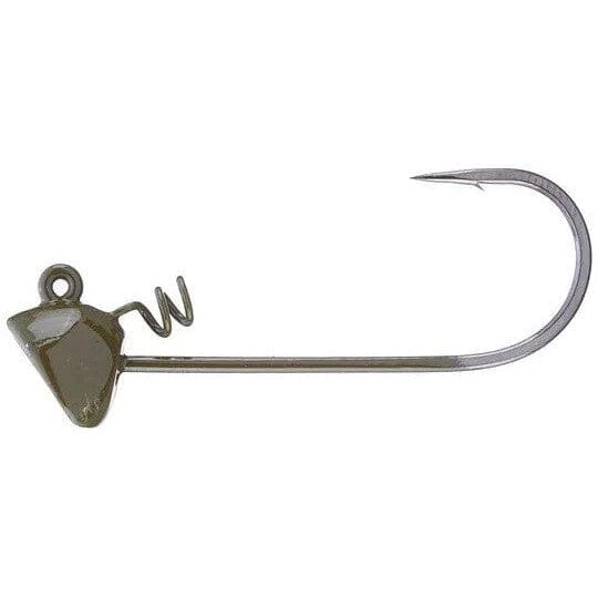 Dirty Jigs Horseshoe Shakey Head 3pk 1/4oz Green Pumpkin 
