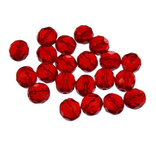 Dry Creek Glass Beads-8mm-Red-