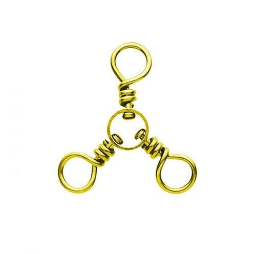 Eagle Claw 3 way Swivel-2 3pk-Brass-