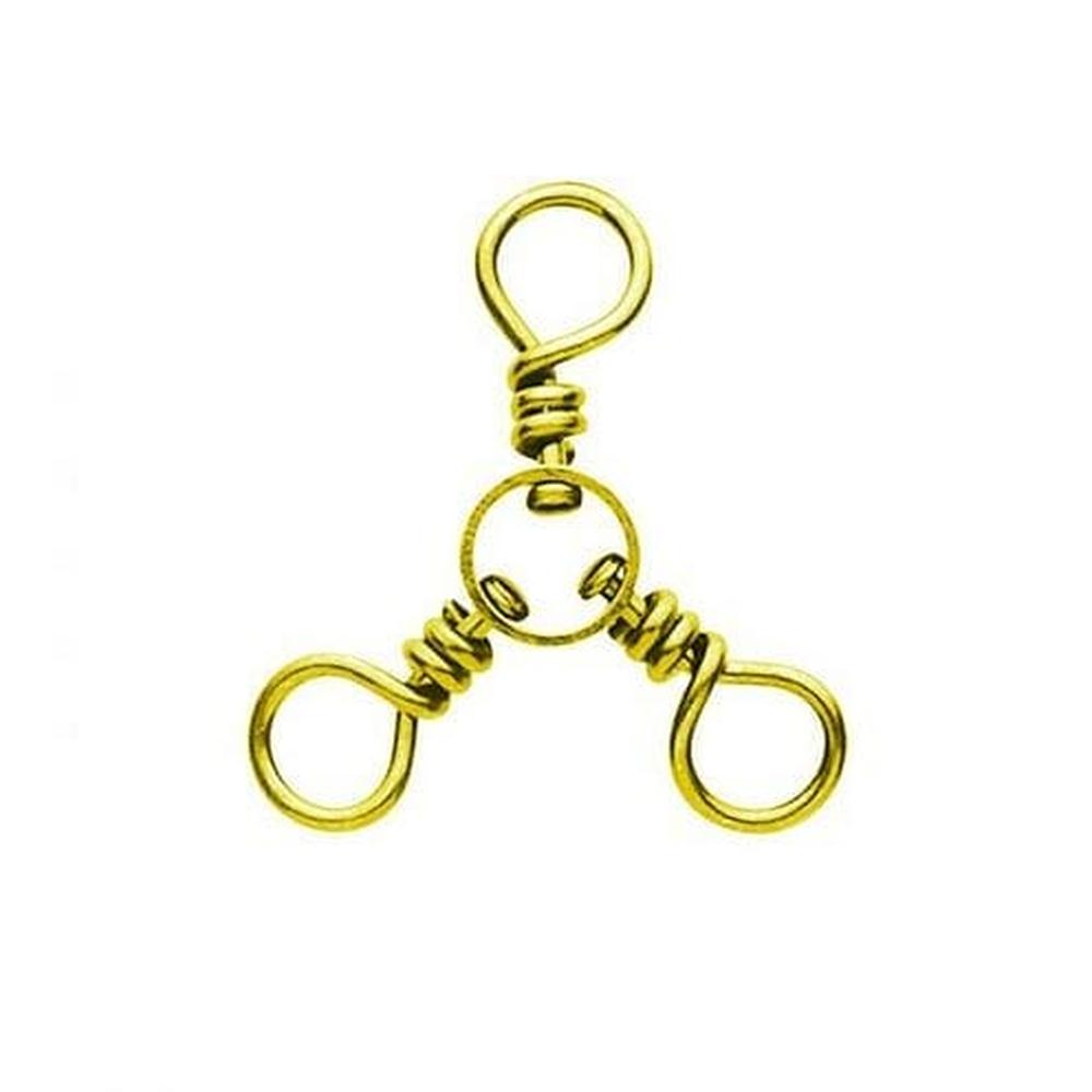 Eagle Claw 3 way Swivel 2 3pk Brass 