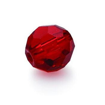 Eagle Claw Faceted Glass Beads-8mm 20pk-Red-