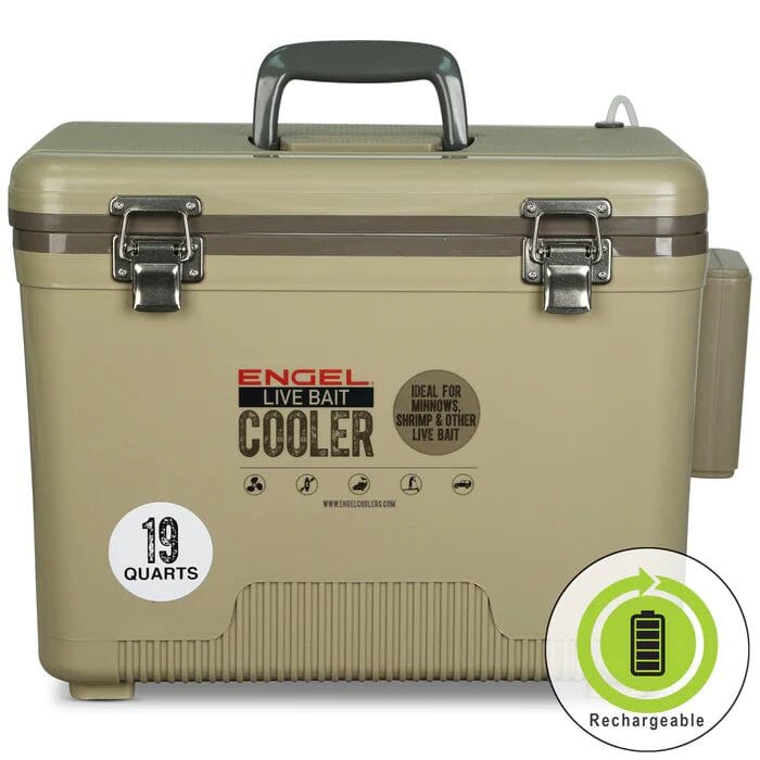 Engel 19 Quart Live Bait Pro Cooler Tan 