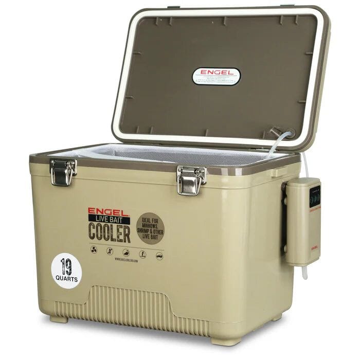 Engel 19 Quart Live Bait Pro Cooler Tan 