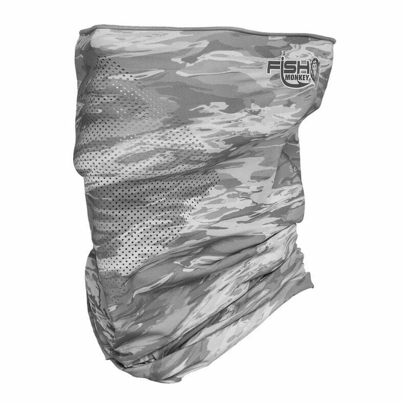 Fish Monkey Face Guards-Grey Water Camo-