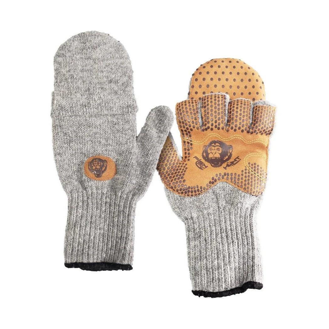 Fish Monkey Gloves Wooly Mitten Grey-