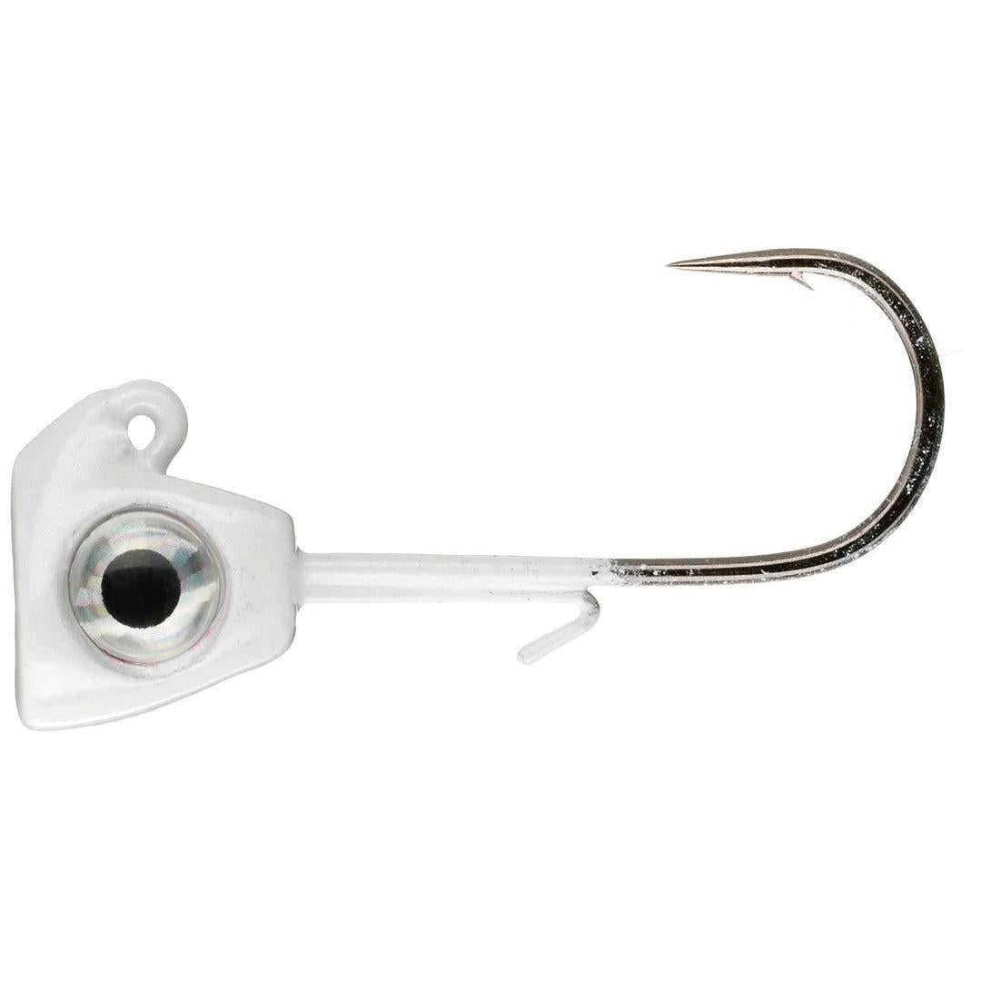 Gambler Live Rocker Jig Head 2pk Pearl With Eyes 1/4oz 1/0 