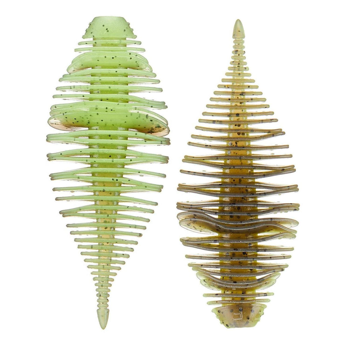 Geecrack Bellows Gill Floating Elastomer Green Pumpkin Chart 3.8" 3pk 