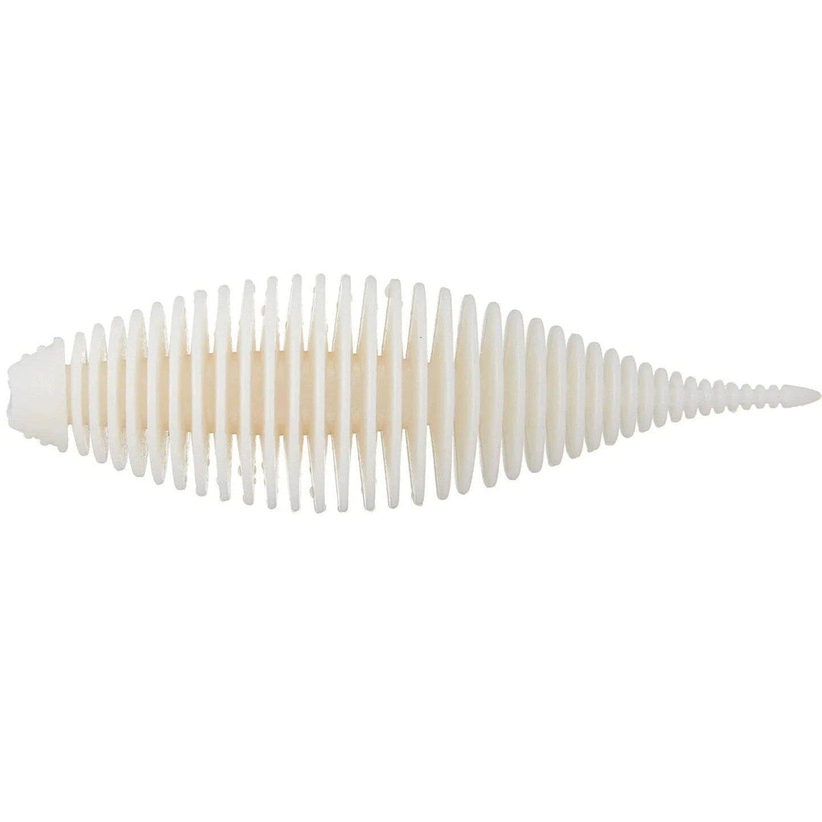 Geecrack Bellows Shad Floating Elastomer White 3.8" 3pk 