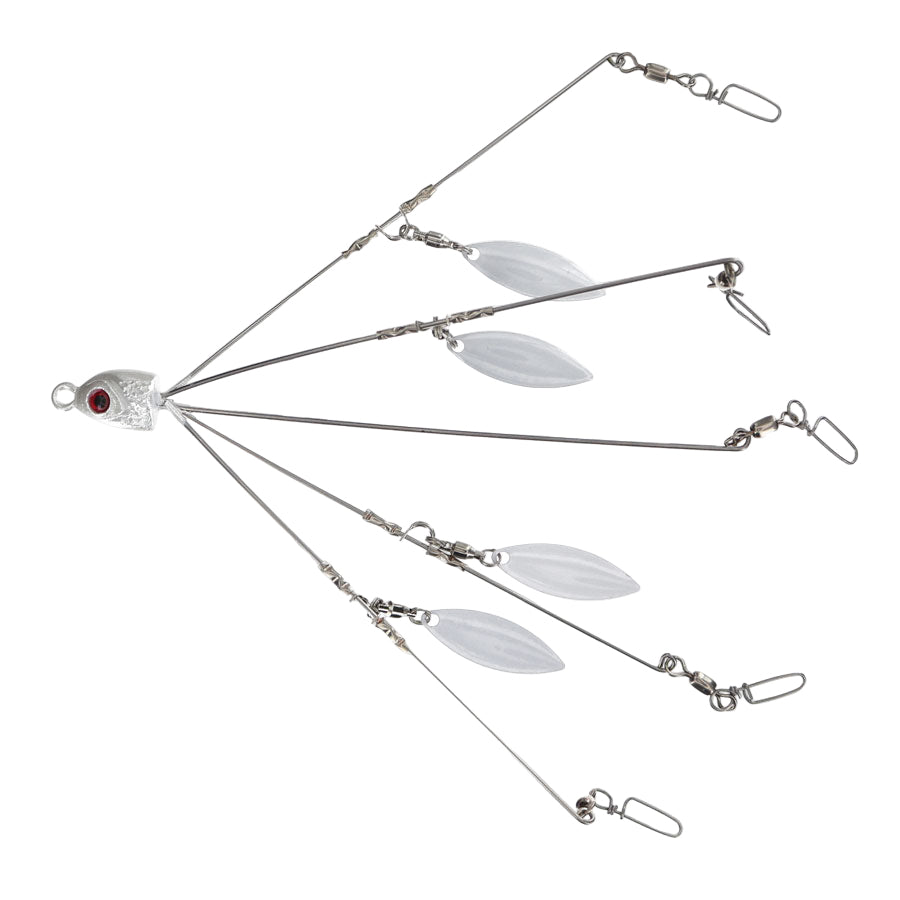 Georgia Blade A-Rig 6" 4 White Blades 5-Wire 5-Hook-